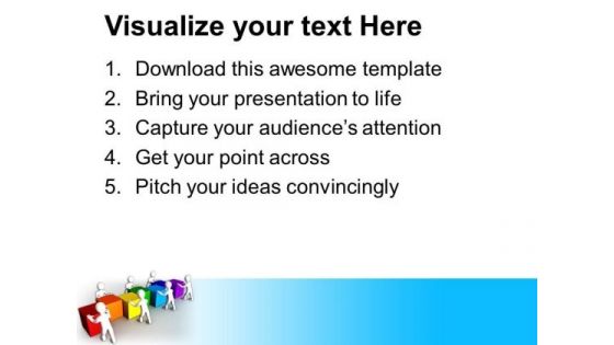 Combine Cubes To Work As Teamwork PowerPoint Templates Ppt Backgrounds For Slides 0513