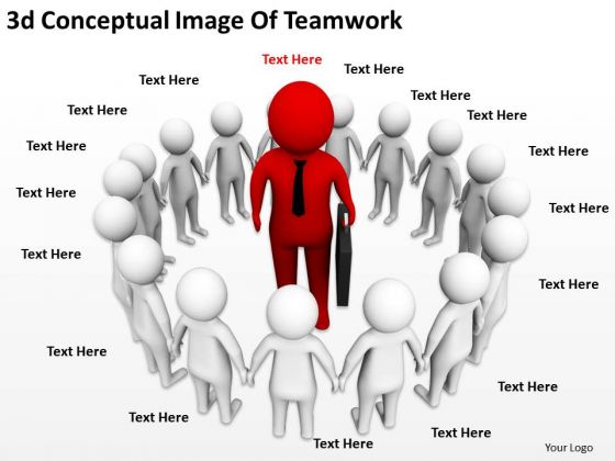 Company Business Strategy 3d Conceptual Image Of Teamwork Characters