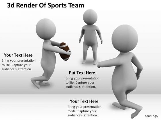 Company Business Strategy 3d Render Of Sports Team Concept Statement
