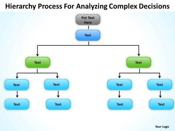 Company Organization Chart Hierarchy Process For Analyzing Complex Decisions PowerPoint Templates