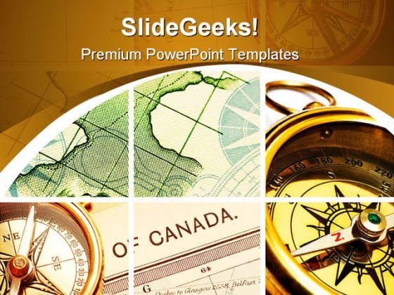 Compass And Map Collage Geographical PowerPoint Templates And PowerPoint Backgrounds 0611