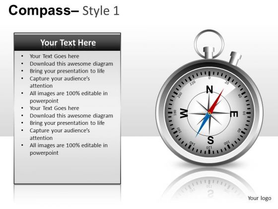 Compass Clipart Graphic Image Editable Slide