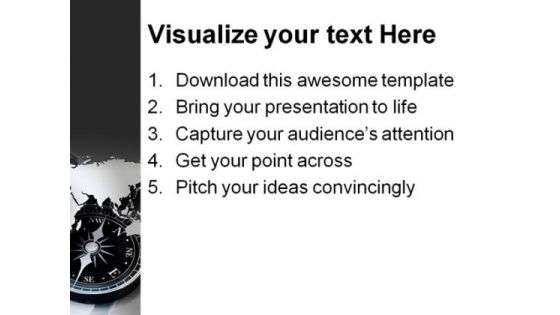 Compass Travel PowerPoint Template 1010