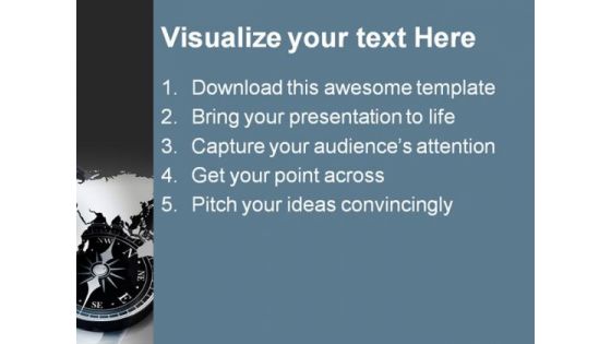 Compass Travel PowerPoint Template 1010