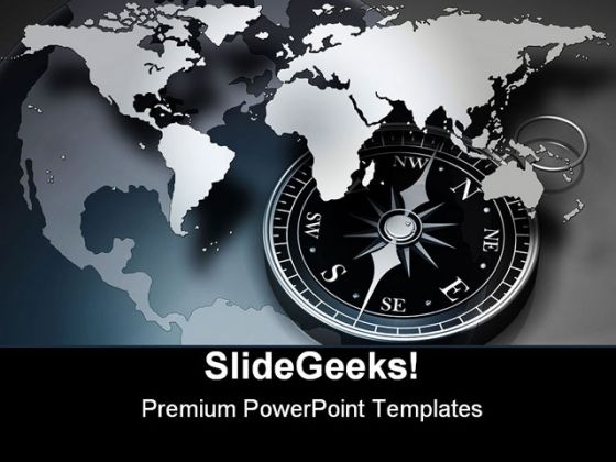 Compass Travel PowerPoint Template 1010