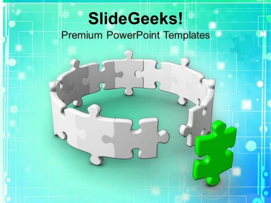 Complete The Cycle With Unique Solution PowerPoint Templates Ppt Backgrounds For Slides 0513