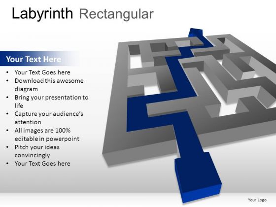 Complex Labyrinth Rectangular PowerPoint Slides And Ppt Diagram Templates