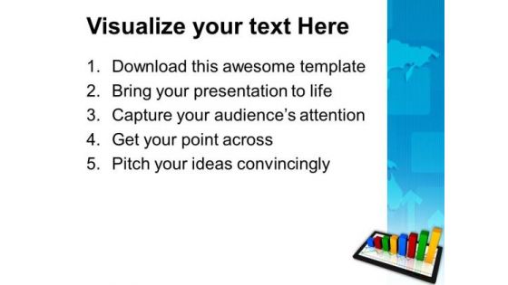 Computer Tablet With Business Growth Graph Success PowerPoint Templates And PowerPoint Themes 0812