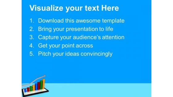 Computer Tablet With Graph Arrow Business PowerPoint Templates And PowerPoint Themes 0712