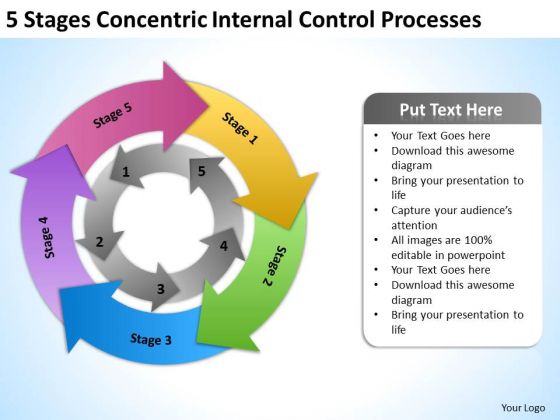 Concentric Internal Control Processes Real Estate Agent Business Plan PowerPoint Slides