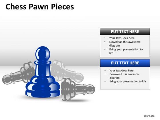 Concept Chess Pawn Pieces PowerPoint Slides And Ppt Diagram Templates
