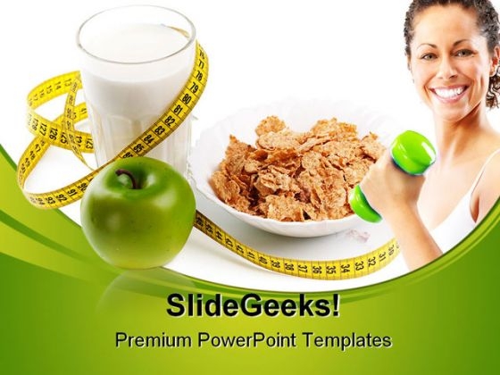 Concept Of Dieting Food PowerPoint Themes And PowerPoint Slides 0211