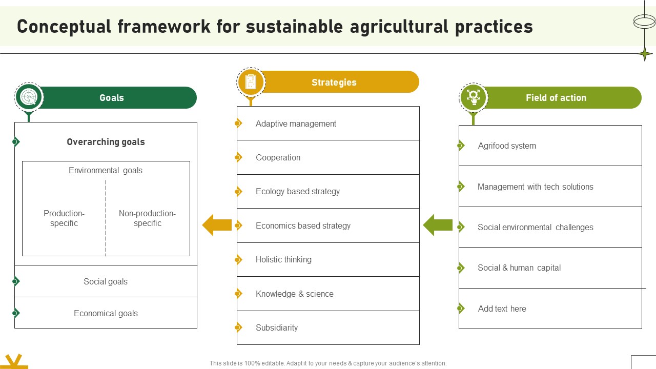 Conceptual Framework For Sustainable Agricultural Practices Adopting Sustainable Farming Techniques