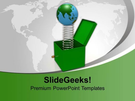 Conceptual Globe In A Box Global Business PowerPoint Templates And PowerPoint Themes 1012