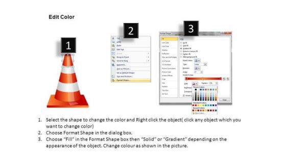 Cone Construction Traffic Cones PowerPoint Slides And Ppt Diagram Templates