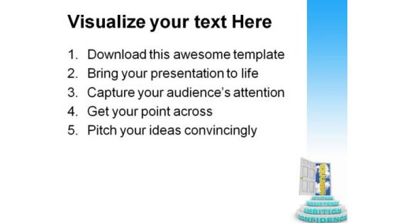 Confidence Ambition Success PowerPoint Themes And PowerPoint Slides 0811