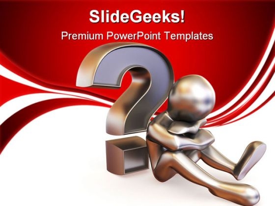 Confused Man Business PowerPoint Templates And PowerPoint Backgrounds 0711