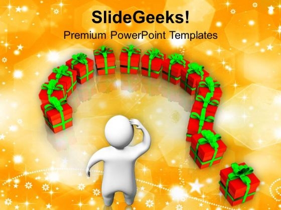 Confusion In Christmas Gifts PowerPoint Templates Ppt Backgrounds For Slides 0513