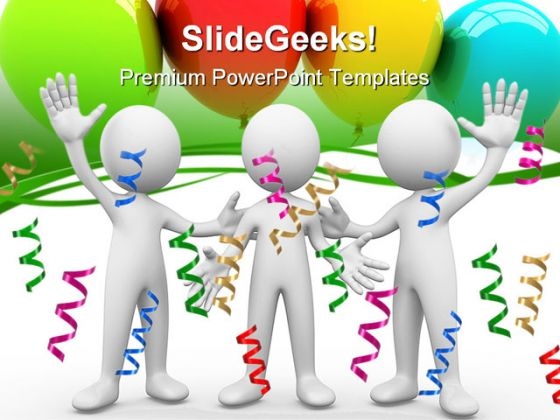 Congratulation And Celebration Metaphor PowerPoint Templates And PowerPoint Backgrounds 0211