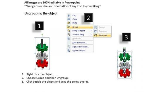 Connected Business Gears PowerPoint Ppt Templates