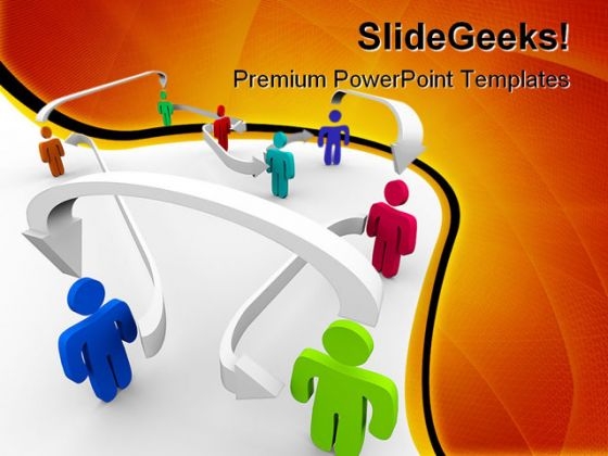 Connected People In Network Business PowerPoint Backgrounds And Templates 1210