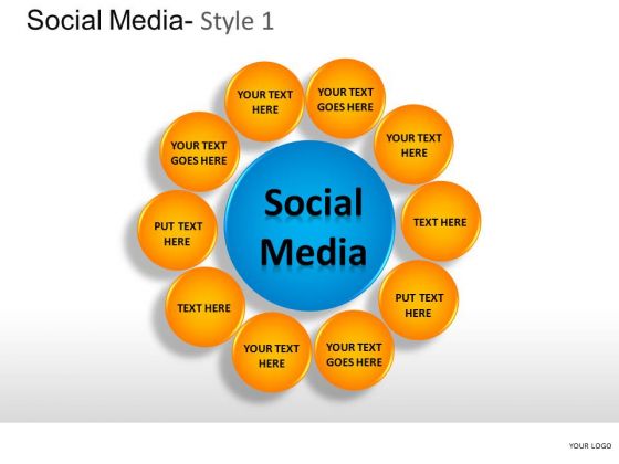 Connection Social Media 1 PowerPoint Slides And Ppt Diagram Templates