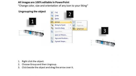 Consecutive Process 10 Stages Free Schematic PowerPoint Templates