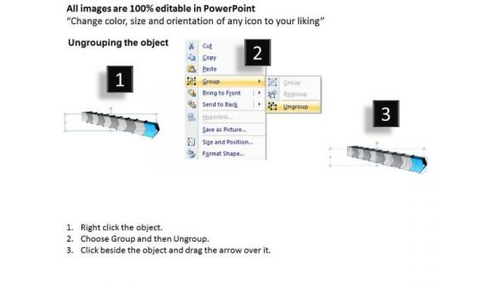 Consecutive Process 10 Stages Schematic PowerPoint Templates