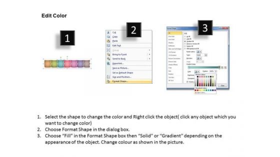 Consistent Way To Represent The Steps Vision Office PowerPoint Templates