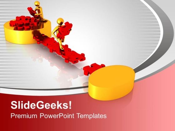 Construct Bridge Business Teamwork PowerPoint Templates And PowerPoint Themes 1012