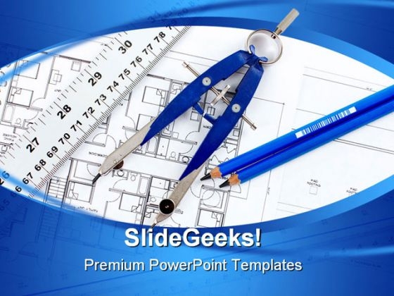 Construction Drawing Architecture PowerPoint Templates And PowerPoint Backgrounds 0611