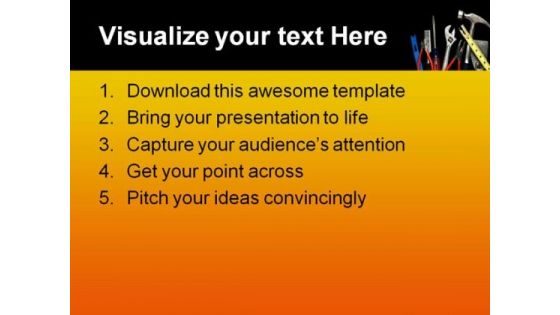 Construction Tools Industrial PowerPoint Template 0510