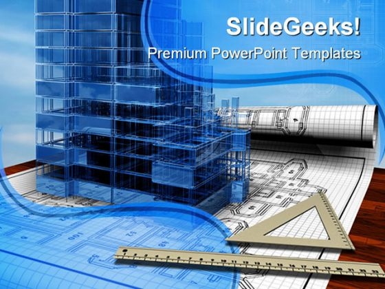Construction Tools Industrial PowerPoint Template 0810
