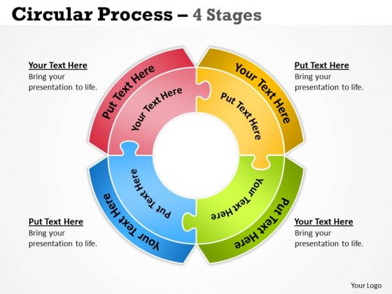 Consulting Diagram Circular Process 4 Stages Strategy Diagram