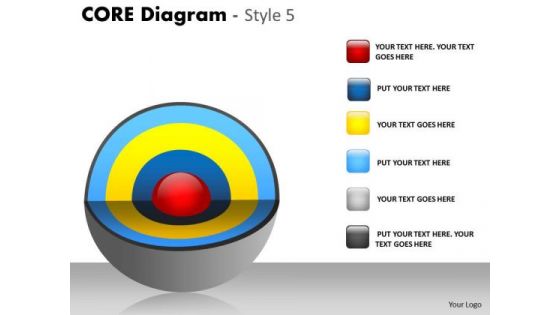 Consulting Diagram Core Diagram Horizontal Cut With 4 Stages Strategy Diagram