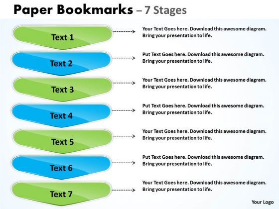 Consulting Diagram Paper Bookmarks Diagram With 7 Stages Sales Diagram