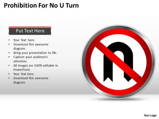 Consulting PowerPoint Template Prohibition For No Turn Ppt Slides