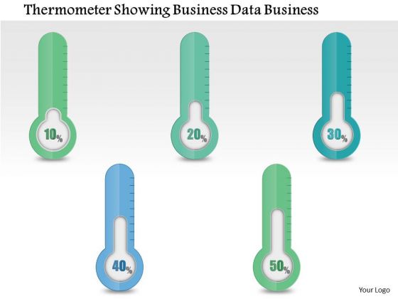 Consulting Slides Thermometer Showing Business Data Business Presentation