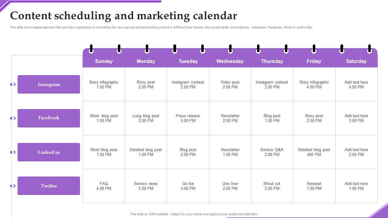 Content Scheduling Marketing Adverting New Sarvice Via Social Network Platform Summary Pdf
