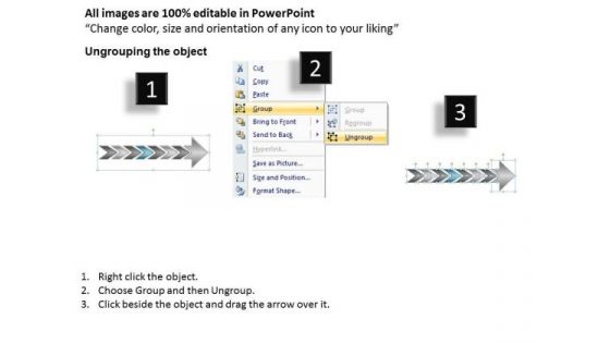 Continuous Arrow Process 7 Stages Free Electrical Schematic PowerPoint Templates