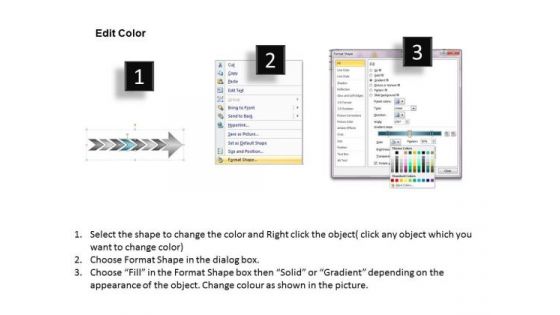 Continuous Arrow Process 7 Stages Free Electrical Schematic PowerPoint Templates
