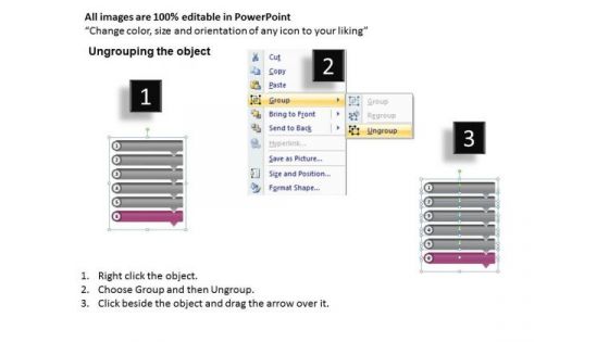 Continuous Process Arrows 6 Concepts Hydraulic Schematic PowerPoint Slides