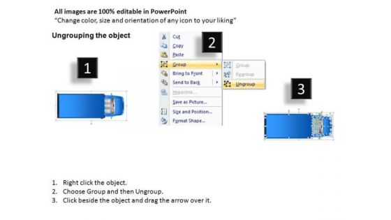 Convention Blue Truck Top View PowerPoint Slides And Ppt Diagram Templates