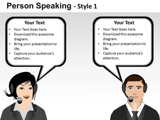Conversation Person Speaking 1 PowerPoint Slides And Ppt Diagram Templates