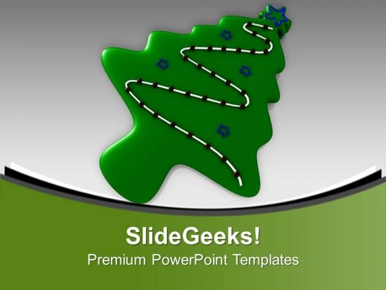 Cookie In Shape Of Christmas Tree PowerPoint Templates Ppt Backgrounds For Slides 0513