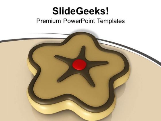 Cookie With Jam Food Theme PowerPoint Templates Ppt Backgrounds For Slides 0413