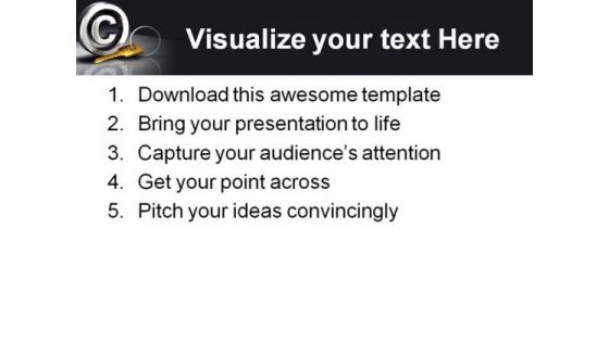 Copy Right Security PowerPoint Template 1110