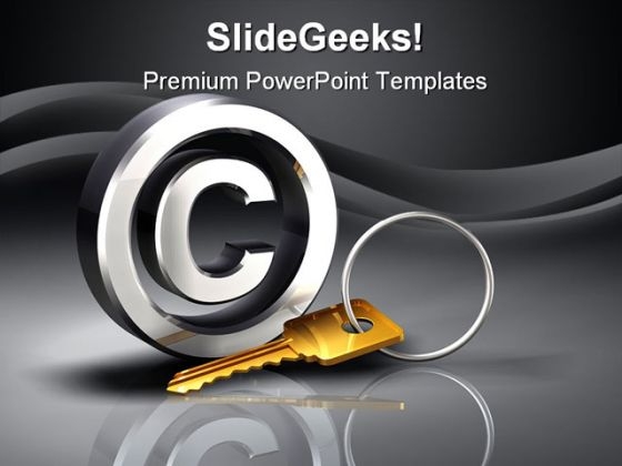 Copy Right Security PowerPoint Template 1110