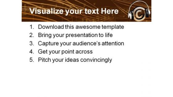 Copyright Protected Music PowerPoint Template 1110