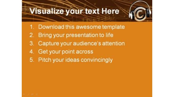 Copyright Protected Music PowerPoint Template 1110
